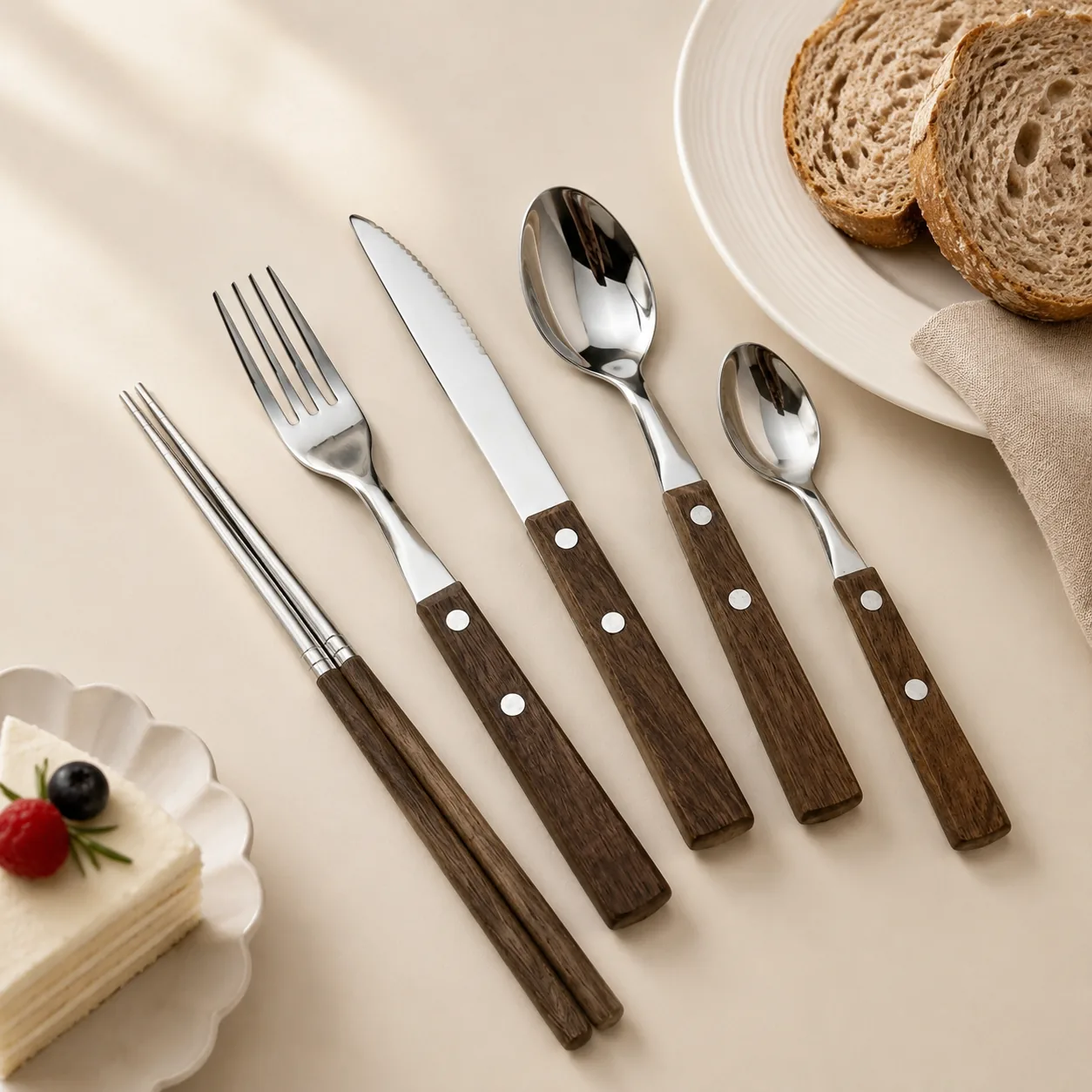 Wenge Wood Handle 5-Piece Set by Yinshiji